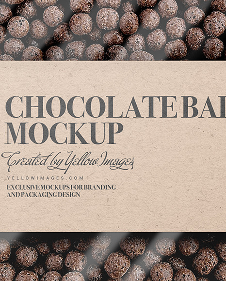 Kraft Paper Box With Chocolate Balls Mockup PSD #3