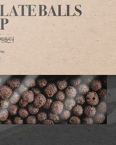 Kraft Paper Box With Chocolate Balls Mockup PSD #4