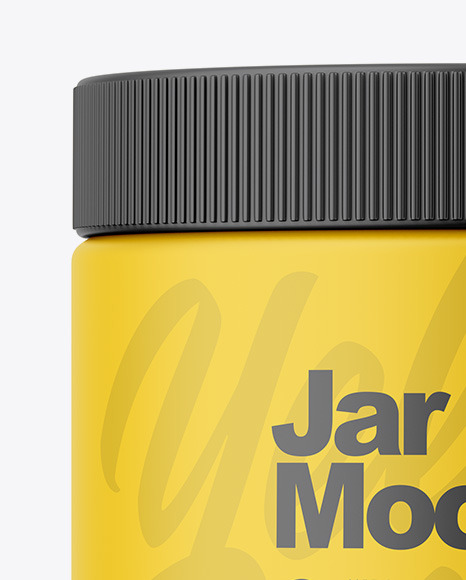 Matte Jar Mockup PSD #2