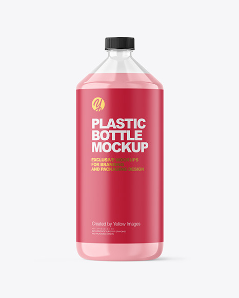 Clear Liquid Soap Bottle Mockup