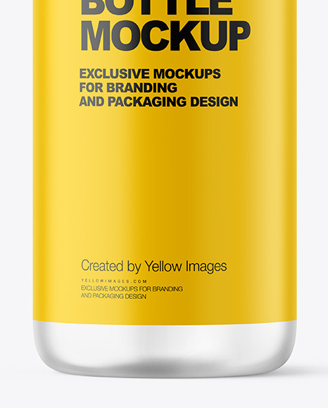 Frosted Plastic Bottle Mockup PSD #1