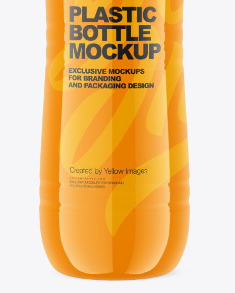 Glossy Plastic Bottle Mockup PSD #1