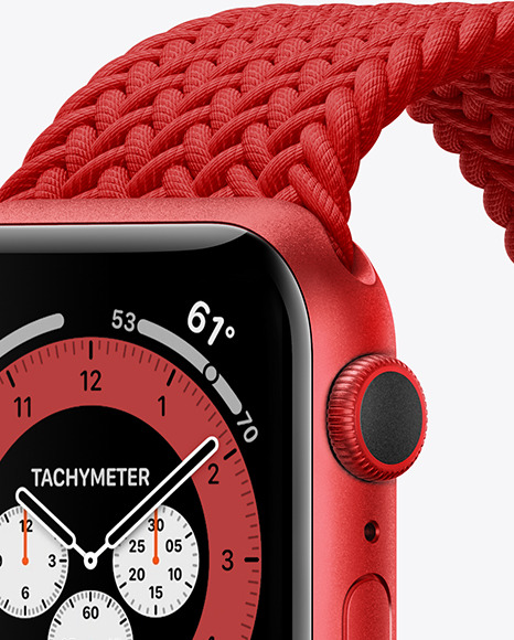 Apple Watch Series 6 with Aluminium Case Mockup in Device Mockups on