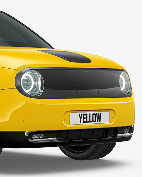 Compact Electric Car Mockup   Half Side View PSD #6