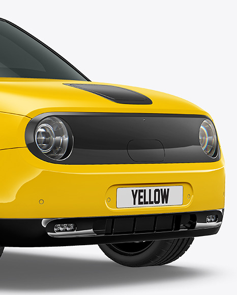 Compact Electric Car Mockup   Half Side View PSD #7