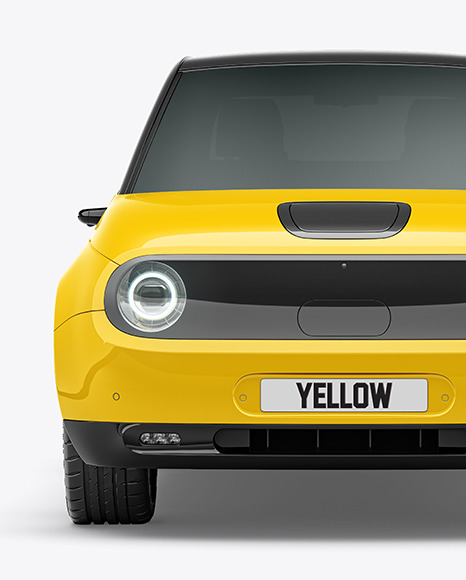 Compact Electric Car Mockup - Front View