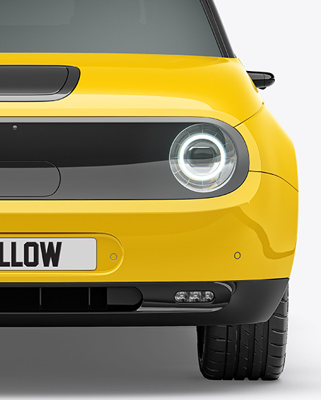 Compact Electric Car Mockup   Front View PSD #2