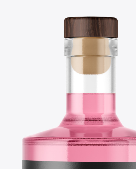 Clear Glass Bottle Mockup PSD #2