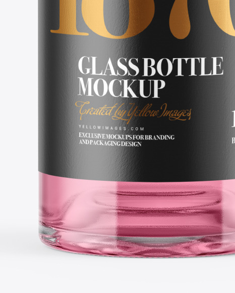 Clear Glass Bottle Mockup PSD #1