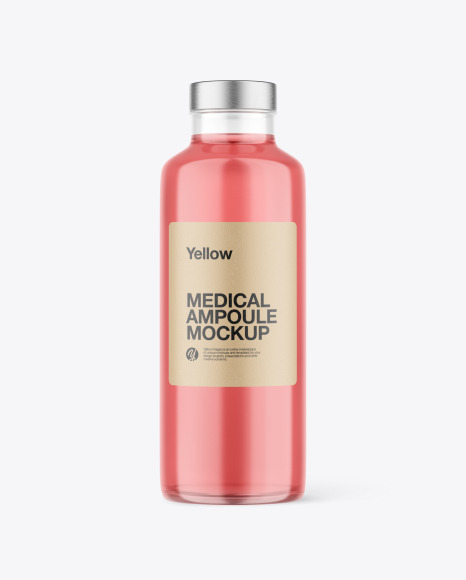 Clear Glass Medical Ampoule Mockup