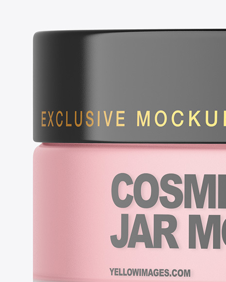 Frosted Cosmetic Jar Mockup PSD #3