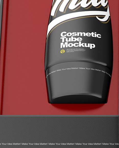 Gift Box With Cosmetic Tube Mockup PSD #4