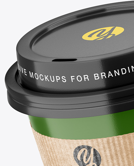 Glossy Coffee Cup with Holder Mockup PSD #7