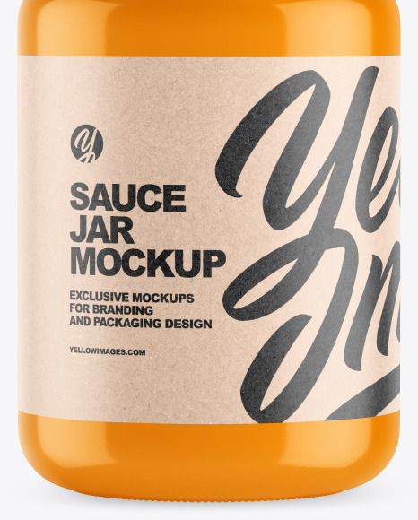 Glossy Sauce Jar Mockup PSD #6