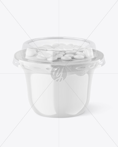 Glossy Yoghurt Cup w  Candy Mockup PSD #3