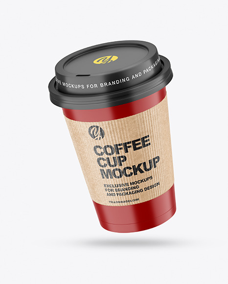 Matte Coffee Cup with Holder Mockup PSD #2