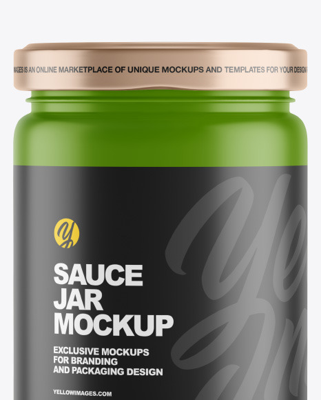 Matte Sauce Jar Mockup PSD #2