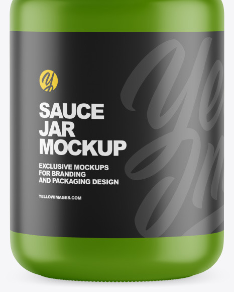 Matte Sauce Jar Mockup PSD #1