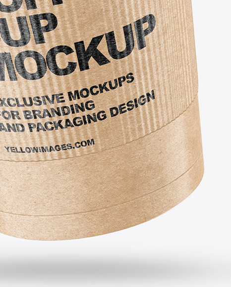 Kraft Coffee Cup with Holder Mockup PSD #5