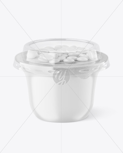 Matte Yoghurt Cup w  Candy Mockup PSD #3