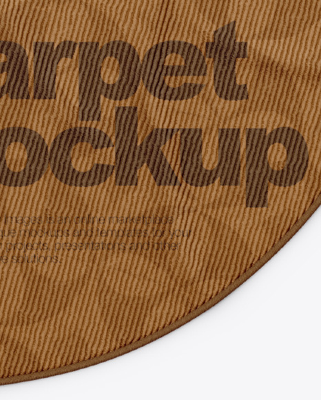 Round Carpet with Loop Pile Mockup PSD #6