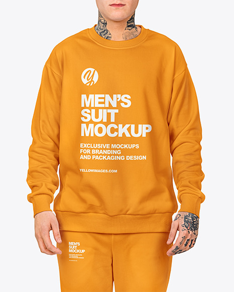 Men&#039;s Suit Mockup - Front View
