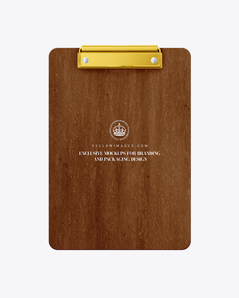 Wooden Clipboard W  A4 Paper Mockup PSD #2