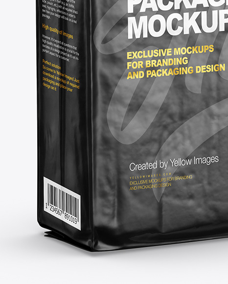 Matte Coffee Bag Package Mockup PSD #1