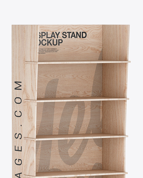 Wooden Display Stand Mockup PSD #2