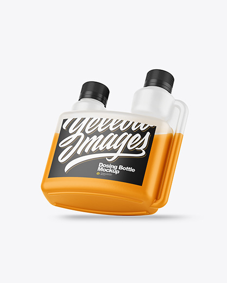 Matte Dosing Bottle Mockup - Half Side View