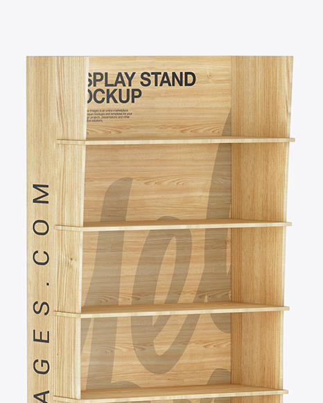 Wooden Display Stand Mockup PSD #2