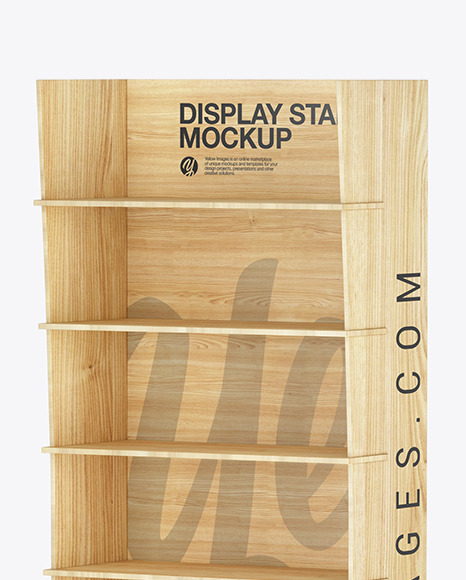 Wooden Display Stand Mockup PSD #2