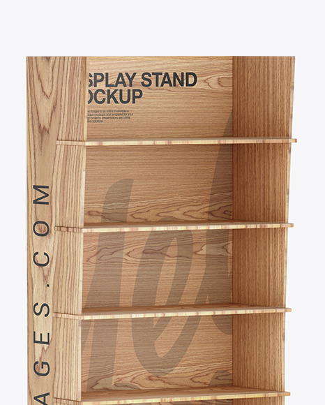 Wooden Display Stand Mockup PSD #2