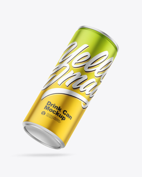 Metallic Drink Can Mockup