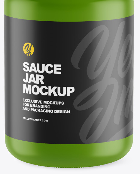 Matte Sauce Jar Mockup PSD #1