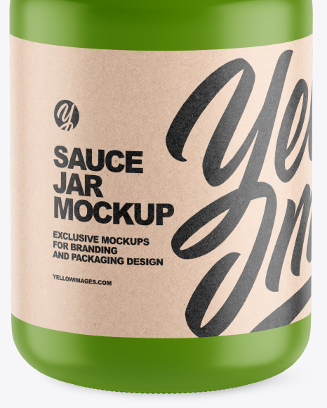 Matte Sauce Jar Mockup PSD #6