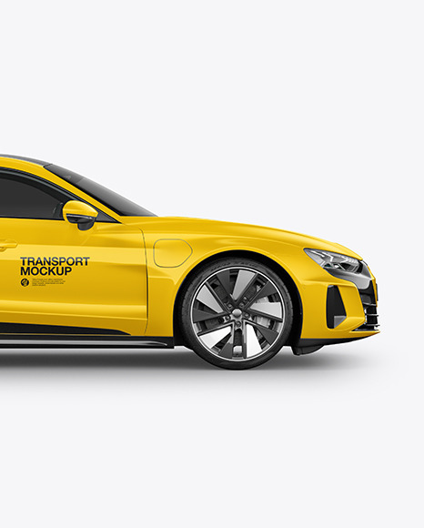 Electric Executive Car Mockup - Side View