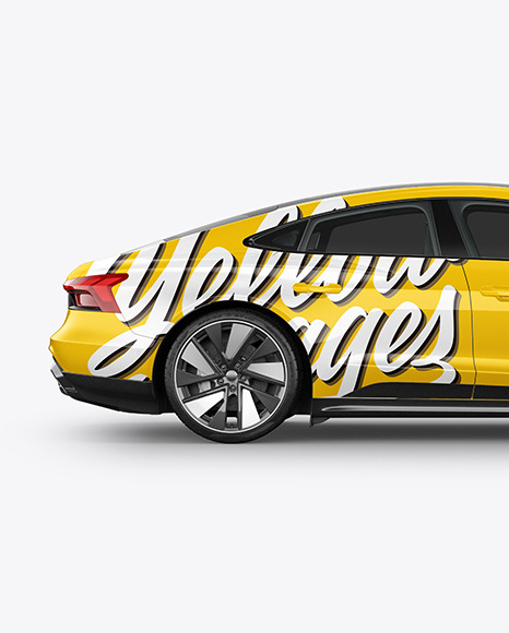 Electric Executive Car Mockup   Side View PSD #2
