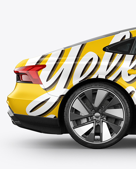 Electric Executive Car Mockup   Side View PSD #1