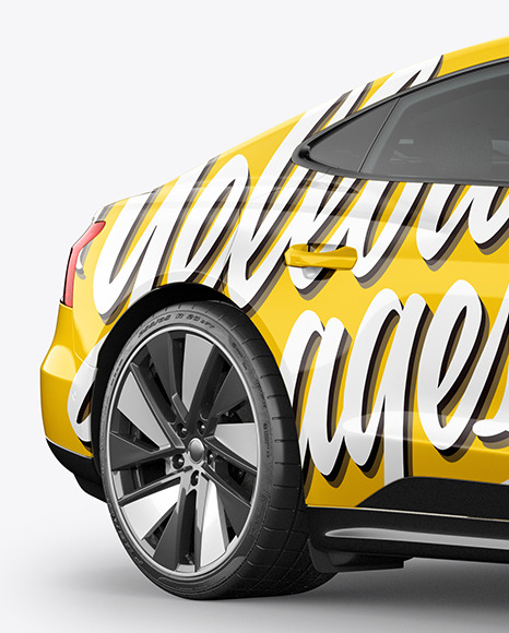 Electric Executive Car Mockup   Half Side View PSD #1