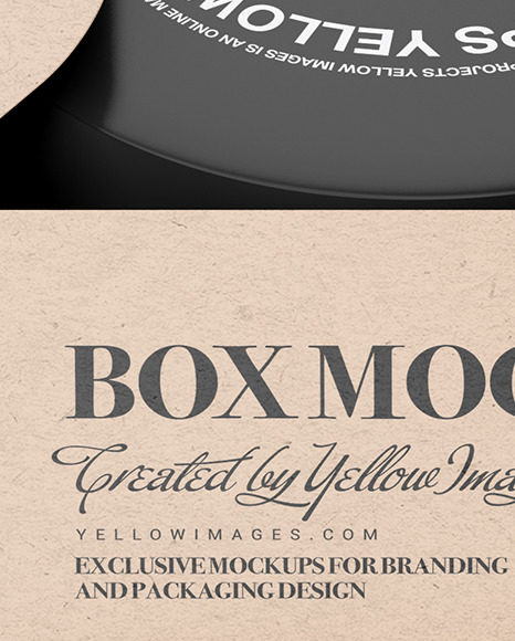 Kraft Paper Box with Cosmetic Jar Mockup PSD #2