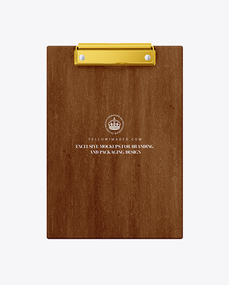 Wooden Clipboard W  A4 Paper Mockup PSD #2
