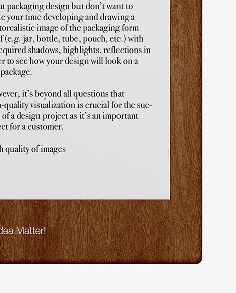 Wooden Clipboard W  A4 Paper Mockup PSD #6