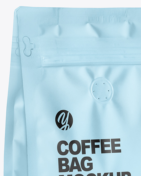 Matte Coffee Bag Mockup PSD #3