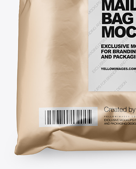 Metallic Mailing Bag Mockup PSD #6