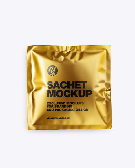 Metallic Sachet Mockup