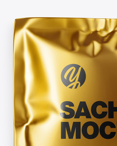 Metallic Sachet Mockup PSD #2