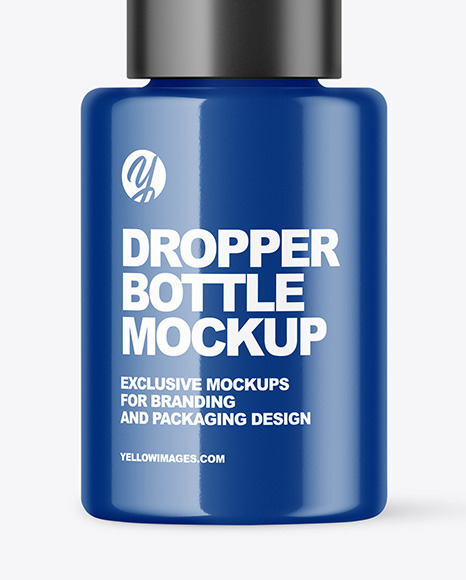 Glossy Dropper Bottle Mockup PSD #7