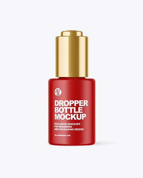 Matte Dropper Bottle Mockup