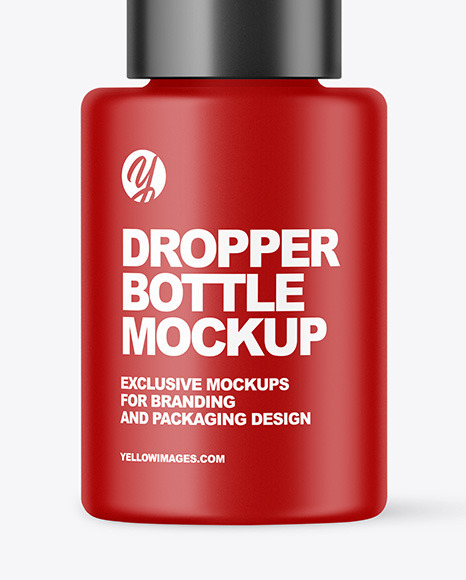 Matte Dropper Bottle Mockup PSD #7